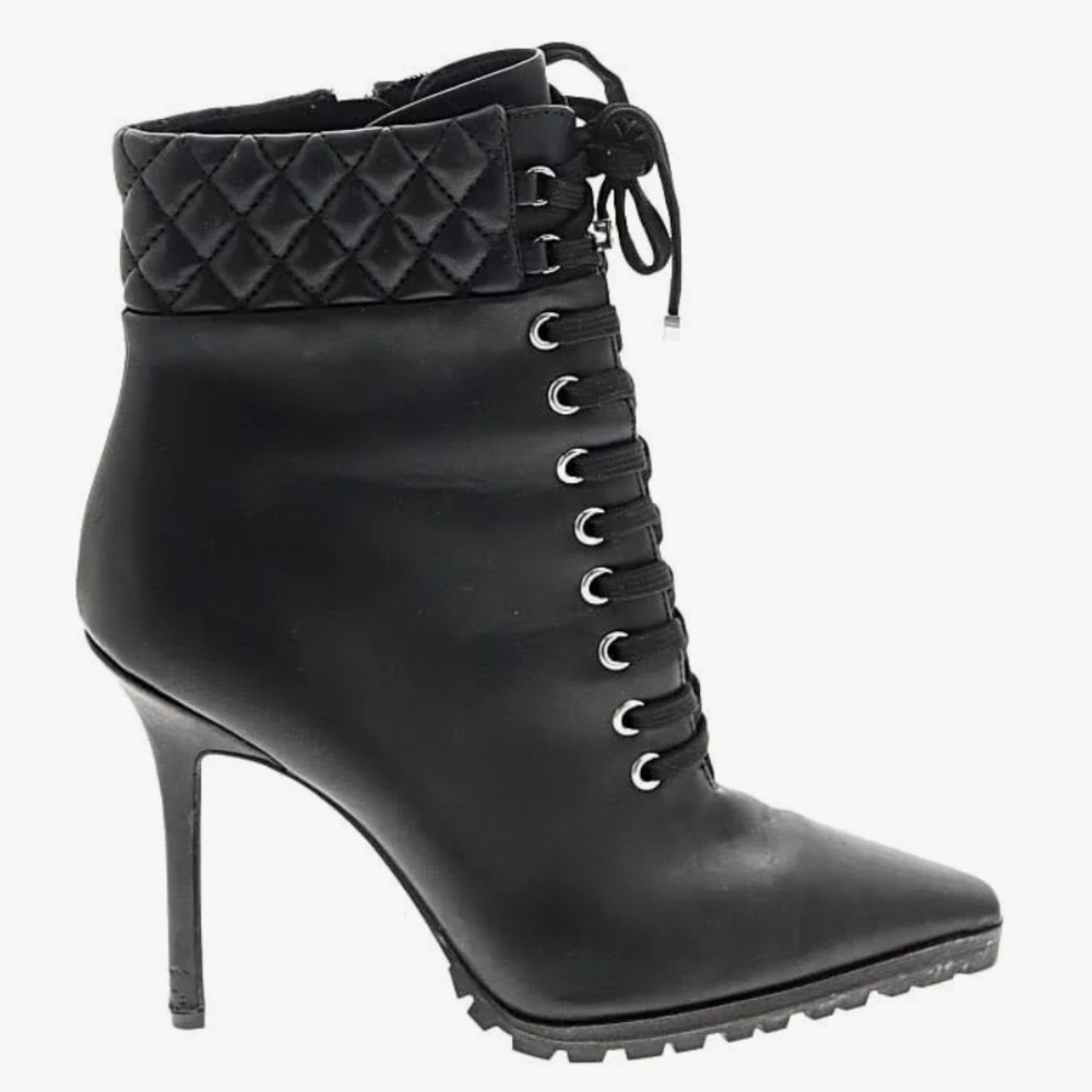 JLo Jordie lace front pointed toe boots - black 8 1/2